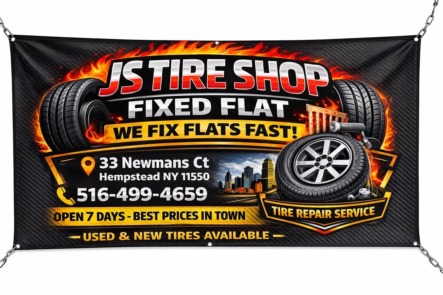 JS Tire Shop Fixed Flat service options and pricing