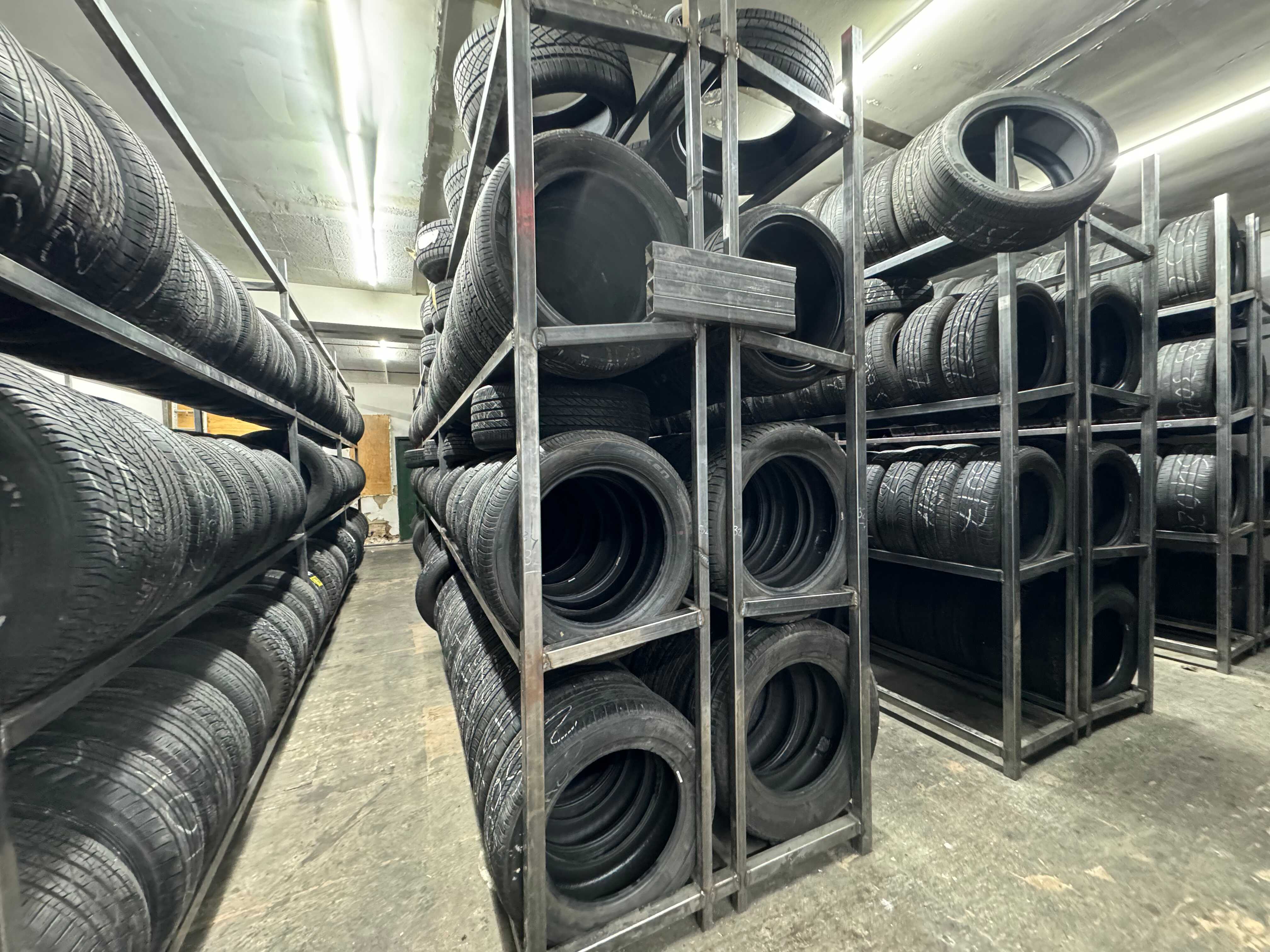 tire rack display at JS Tire Shop Fixed Flat Hempstead NY